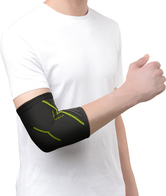 TYNOR Elbow Support Air, Black & Green, Medium, 1 Unit Elbow Support