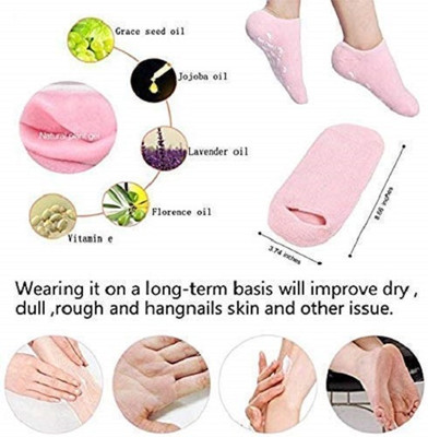 KKNTERPRISE Spa Moisturizing Gel Socks for Dry Feet and Ankles Heel Support Heel Support6 Heel Support