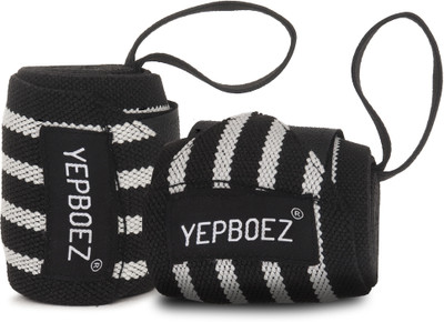 YEPBOEZ Wrist Wrap Band / Wrist Strap For Gym and Fitness Wrist Support(Grey, Black)