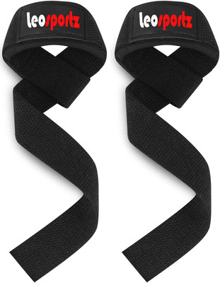 Leosportz Straps for Weightlifting, Weight Lifting Wrist Support(Black)
