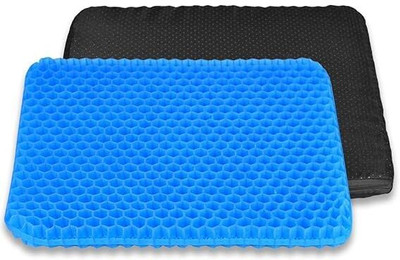 NIMYANK Squar Cushion Chair Pad with Non-Slip Cover for Sciatica Pain Back Pain NI45 Back / Lumbar Support(Blue)