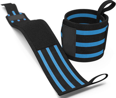 NIRVA Wrist Wraps with Thumb Loops - Wrist Support Braces for Men & Women Wrist Support(Blue, Black)