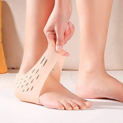 Rajvi Skin-Colored Invisible Heel Pads,Insoles for Men & Women Height Increase Heel Support(Brown)