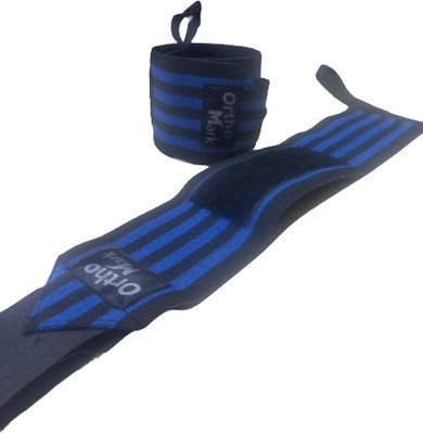 OrthoMark Wrist Support Band/Wraps For Men and Women for Gym, Weight Lifting & Workout Wrist Support(Blue)