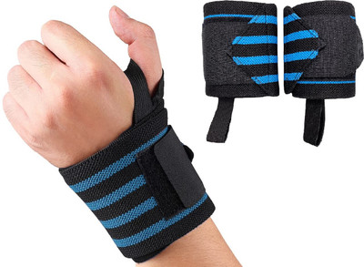 Shopeleven Gym Training Wrist Wrap Wrist Band Wrist Supporter Wrist Supporter for Gym Wrist Support(Blue)