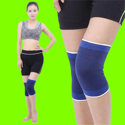 FlyTouch Fitted Breathable Elastic Knee Brace Protector Non-Falling Flexible Knee Pad BM Knee Support(Blue)