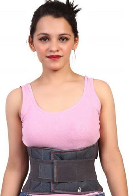 HouseOfCommon Lumbar Sacral (L.S.) Support Belt for Back Pain, Compression, Slip- Disc (GREY) Back / Lumbar Support(Grey)