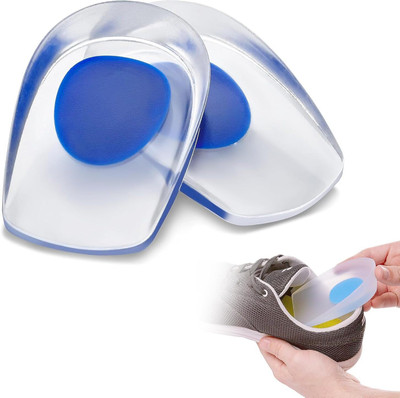 vhbie Silicon Gel Heel Cushion Insoles Heel Support(Blue)