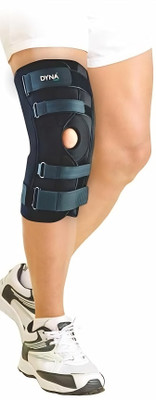 Dyna Innolife Hinged Knee Brace Open Patella Knee Support(Black)