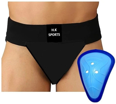 HK Sport & Toys Combo of Cotton Supporter XL for Waist Size 36-38 inch & Abdomen Support AD Men Supporter(Black)