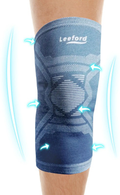 Leeford Premium Knee Cap | 4-Way Stretch, Warmth, & Stability | Prevents Injury Knee Support(Grey)