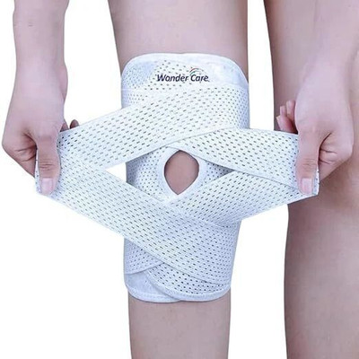 Wonder Care Adjustable Knee Brace Wrap – Running, Sports & Arthritis Pain Relief Knee Support(White)
