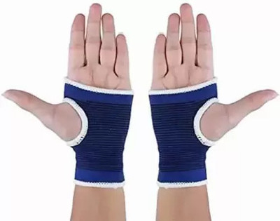 FlyTouch Palm Wrist Hand Support Glove Elastic Brace Sleeve Sports Bandage Gym Wrap B Hand Support(Blue)