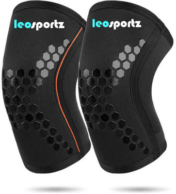 Leosportz 1 pair High Quality SCR Neoprene Knee Brace Support 7mm Knee Support(Black)