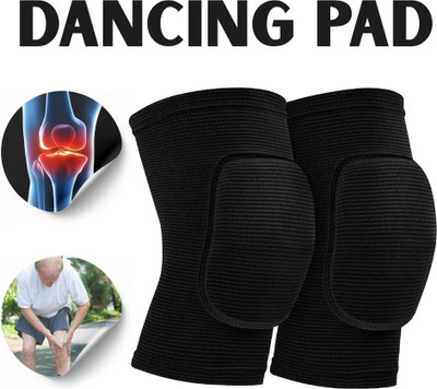 meetanshcollection Plush-Lined Knee Pads Ideal for Ballet and Jazz Knee Support(Black)