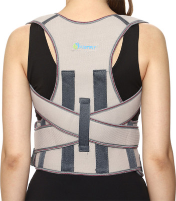 JUSTIFIT Posture corrector belt for men and women for back pain shoulder support Posture Corrector(Grey)