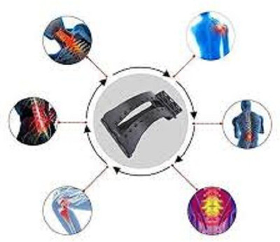 Davenport Magic Lumber Back Support Pain Relief 3 Level Resistance ( 2pc, Black) Back / Lumbar Support