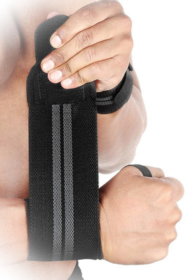 Bracewell Black Wrist Wraps for Gym/Cross-fit/Wrist Support Band with Thumb Loop Wrist Support
