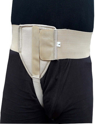 fact-care Singe side hernia belt with One Truss Pad left right Support Men,s Women Back / Lumbar Support(Beige)