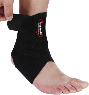 EasyHealth Ankle Support Brace Wrap For Pain Relief Sports Men And Women Ankle Support(Black)