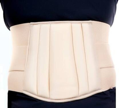Mulkraj Ortho Lumber Sacral (LS) Waist Belt For Men/Women Lower Back Pain Relief Belt.122 Back / Lumbar Support(Beige)