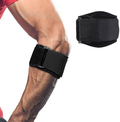Rich Club Tennis Elbow Supporter For Gym Elbow Guard Elbow Sleeve Elbow Band (Black) Hand Support