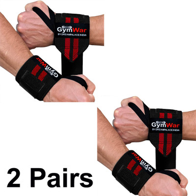 DreamPalace India Wrist Wrap, Hand Band with Adjustable Size Strap & Thumb Loop for Gym (2 Pairs) Wrist Support