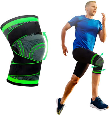iamalot 3D Dual strap compression knee sleeve cap support for men and women (1 Pair) Knee Support(Multicolor)