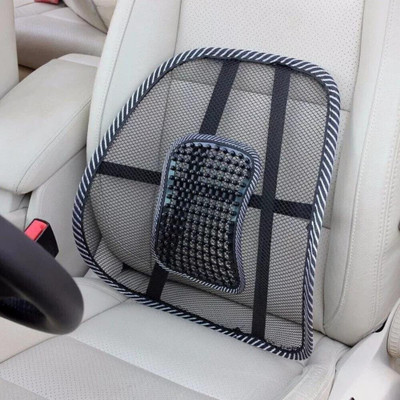 PIXSHOW Chair Back Rest Car Seat Lumber Support Lumbar Support (Black) Back / Lumbar Support(Black)