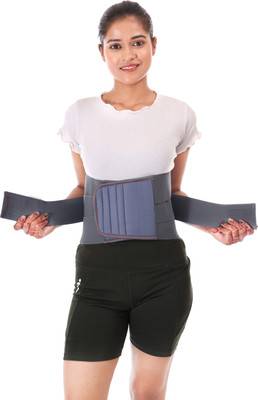 Shreeradharani A136-L S Belt lumbo sacral belt Lumber spine belt Back / Lumbar Support(Grey)