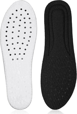 YUJASV 1 Pairs Memory Foam Shock Absorption Inserts Arch Support Cuttable Soft Shoe Insole