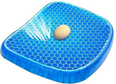 NIMYANK Soft Egg Rubber Gel Cushion Sitter Breathable Honeycomb Orthopedic pad Back / Lumbar Support(Blue)