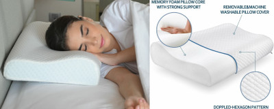 ANUSHKA ENTERPRISE Memory Foam Nature Sleeping Pillow Pack of 1(White)
