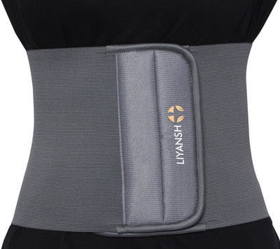 LIYANSH Back Abdominal Belt After Delivery For Tummy Reduction Belly Support Belt Abdominal Belt(Grey)