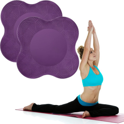 KMOTID Non-slip Yoga Knee Pad for Elbows,Push-ups,Yog Stability,Pilates&Workout[2 pack] Knee Support(Purple)