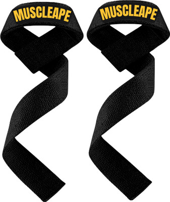 Muscleape Original Black Super Strong Lifting Straps Wrist Support(Black)