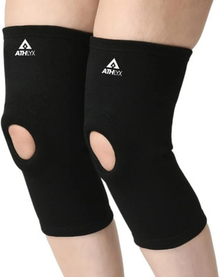 ATHLYX Open patella knee Compression Sleeve For Men,Women | Knee Braces | Knee Support(Black)