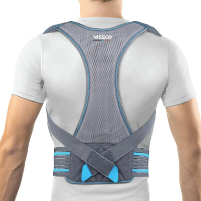 VISSCO Posture Aid Posture Corrector to correct posture & ease pain Posture Corrector(Black)