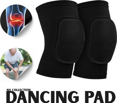 NV COLLECTION Cushioned Dance Knee Pads for Seamless Choreography Knee Support(Black)