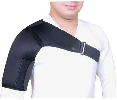 BALARKA Shoulder Support Adjustable Compression Shoulder Pad Black (Right)37 Shoulder Support(Black)