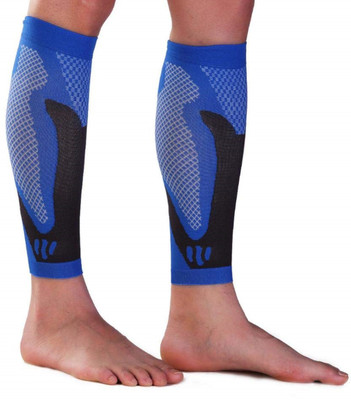 Verdure Calf Shin Support Compression Sleeves for Men Women Sports Pain Relief - 1 pair Knee Support(Blue)