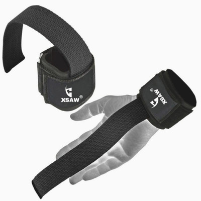 XSAW Weight Lifting Straps,Wrist Support for Heavy Weightlifting, Strength Training Wrist Support(Black)