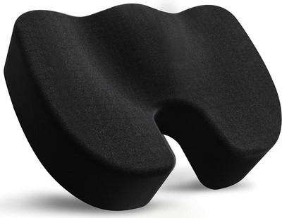 Maniya brothers Orthopedic Coccyx Seat Cushion – For Tailbone, Sciatica, Lower Back Pain Relief Back / Lumbar Support(Black)