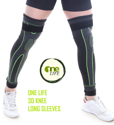 OneLife 3D LONG KNEE CAP/SUPPORT WITH STRAP IN PAIR Knee Support(Multicolor)