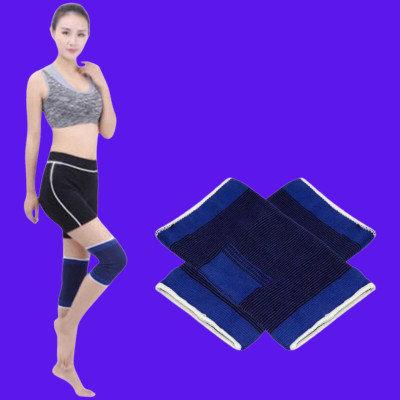 FlyTouch Breathable Elastic Knee Support Brace Compression Volleyball Knee Protector CM Knee Support(Blue)