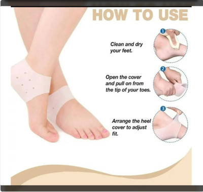 QinPin Gel pads that absorb shock and reduce friction Heel Support(Beige)
