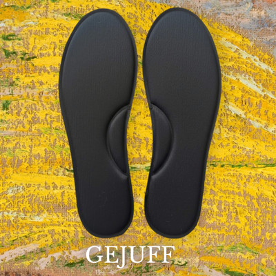 GEJUFF Size-6 Pack -2 Pair Memory Foam Shoes Soles Comfortable Arch Supports Heel Foot Support(Black)