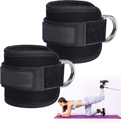 DreamPalace India Ankle Strap for Gym Cable Machine Ankle Support(Black)