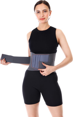Shagunenter A296-Lumbar Sacral LS belt Waist Belt for Men & Women Back Pain Relief, Slip-Dis Back / Lumbar Support(Grey)