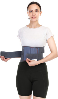 healntrust Lumbo Sacral ls Belt Waist & Back Support-belt For Men & Women Abdominal Belt Back / Lumbar Support(Grey)